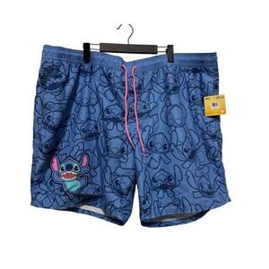 NWT Disney Stitch Swim Trunk Shorts Swimwear Mens  XXL